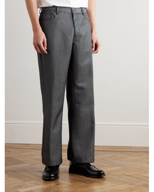 Mr P. Gray Straight-Leg Wool And Mohair-Blend Jeans for men