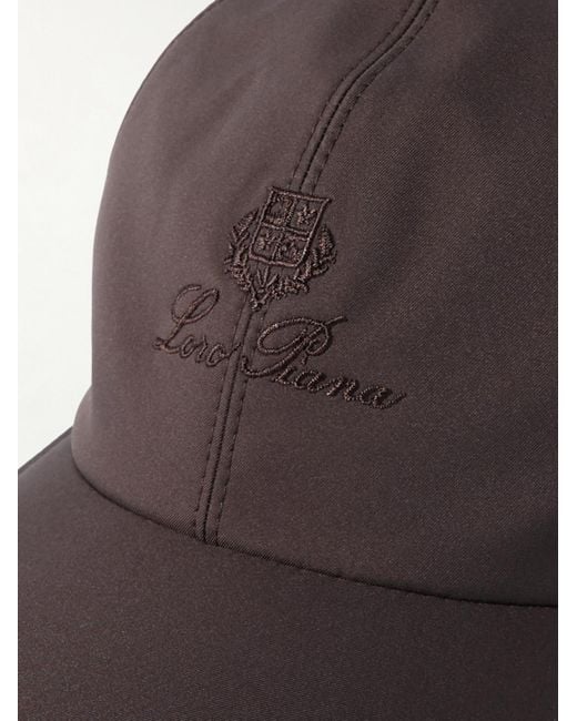 Loro Piana Brown Logo-embroidered Storm System® Shell Baseball Cap for men