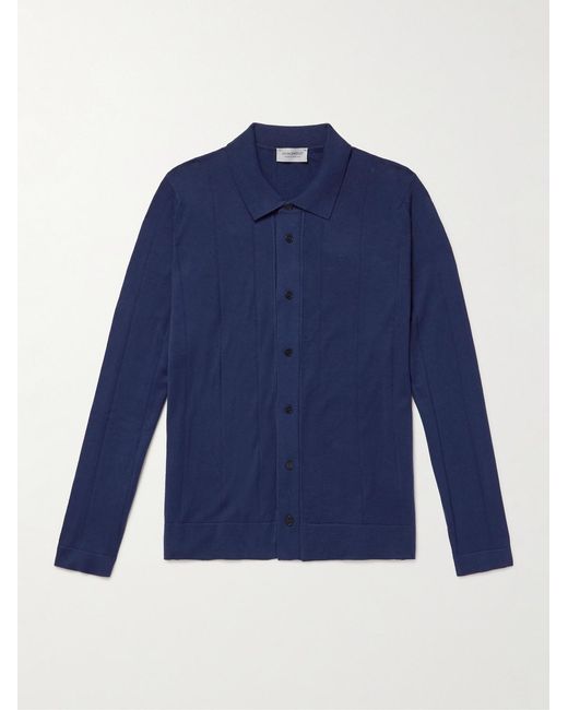 John Smedley Blue Floyd Sea Island Cotton Cardigan for men