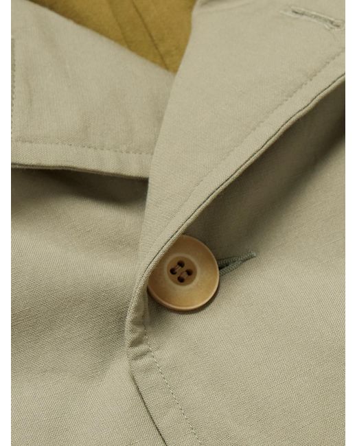 Visvim Natural Winslow Padded Wool And Linen-Blend Down Coat for men