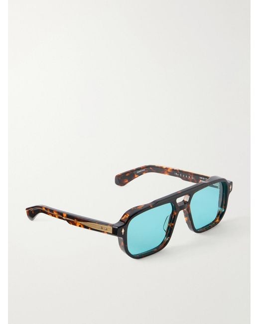 Jacques Marie Mage Green Evans Aviator-style Acetate Sunglasses for men