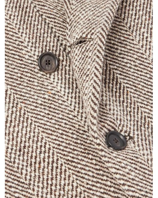De Petrillo Gray Herringbone Wool-blend Jacket for men