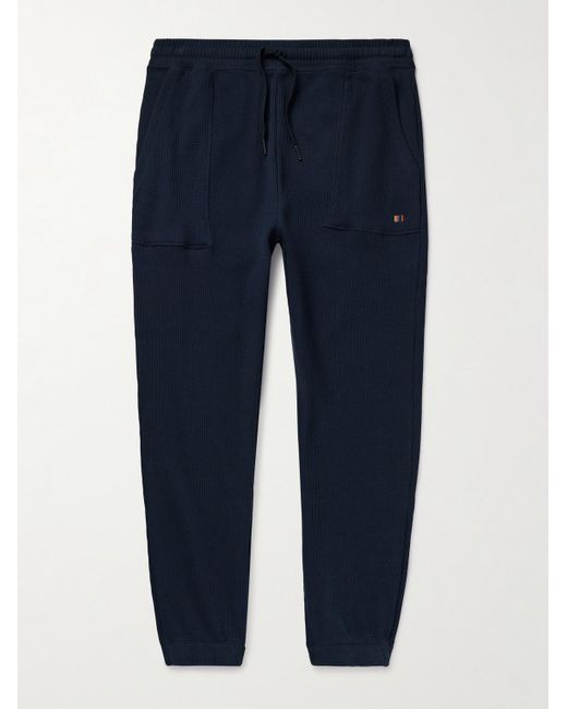 Paul Smith Schmal zulaufende Jogginghose aus einer Baumwollmischung in Waffelstrick mit Logostickerei in Blue für Herren