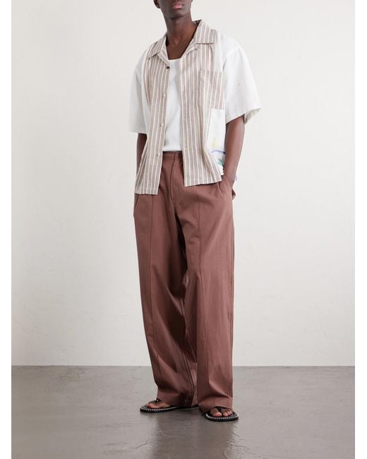 Kardo Brown Kedar Straight-leg Cotton Trousers for men
