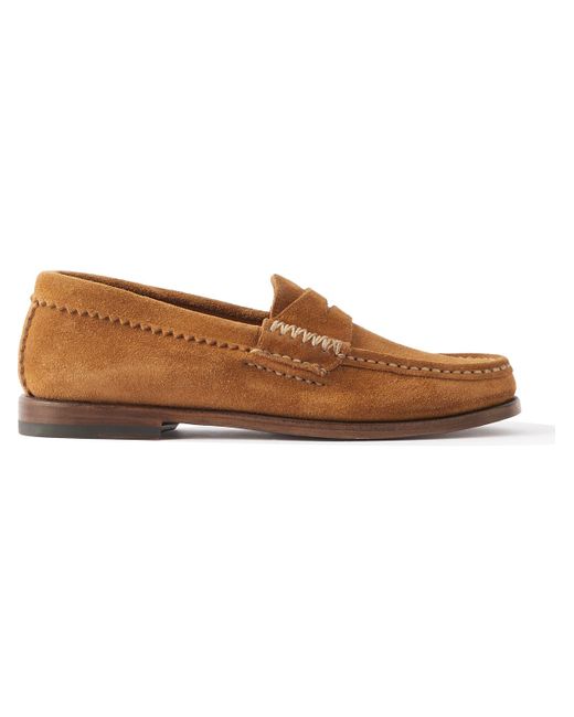 Yuketen Brown Rob's Tosca Leather Penny Loafers for men