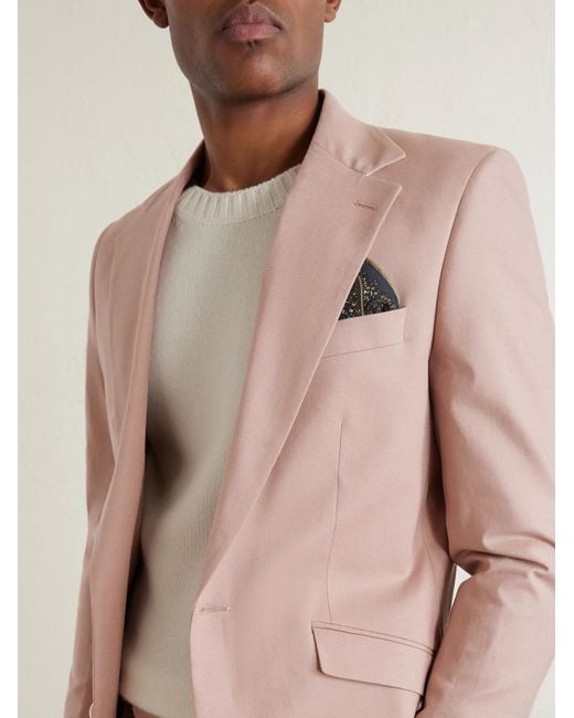 Favourbrook Pink Cooper Linen-blend Suit Jacket for men