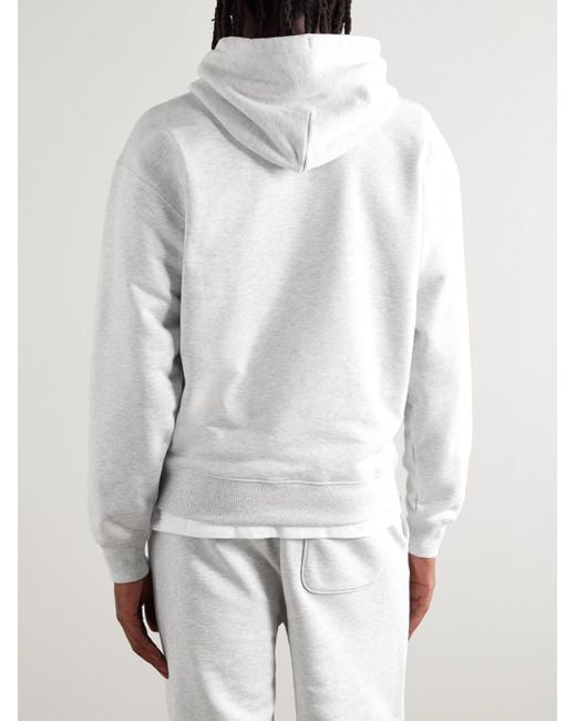 Aimé Leon Dore White Logo-Print Cotton-Jersey Hoodie for men