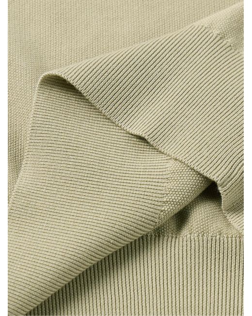 Loro Piana Natural Cotton And Silk-blend Piqué Sweater for men