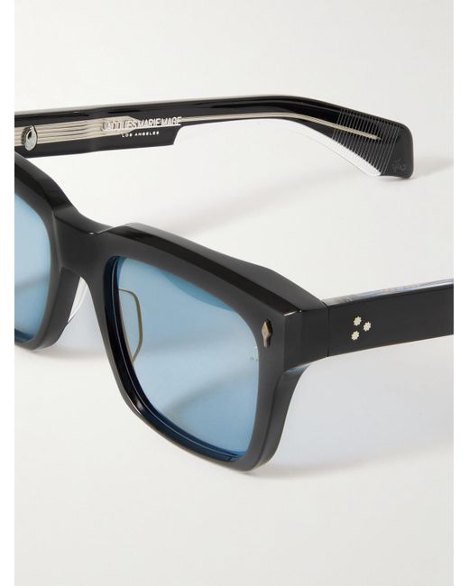 Jacques Marie Mage Black Torino Square-frame Acetate Sunglasses for men