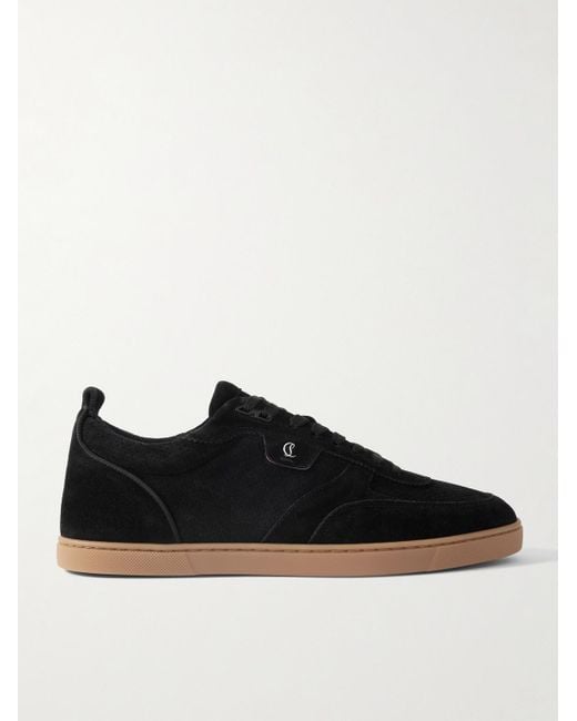 Christian Louboutin Black Tutti Rui Suede Sneakers for men