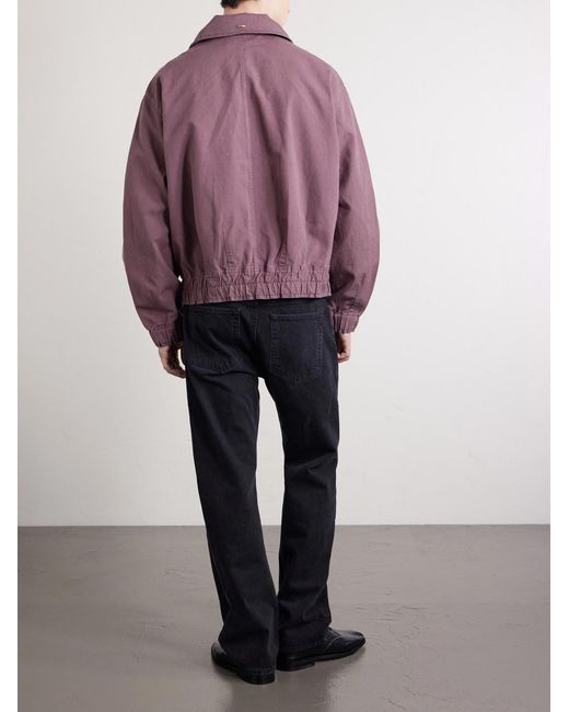 Our Legacy Brown Command Cotton And Linen-Blend Jacket for men