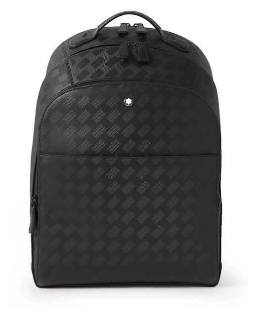 Montblanc Black Extreme 3.0 Large Cross-grain Leather Backpack for men