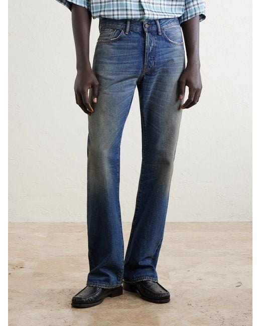 Acne Blue Straight-Leg Cotton Jeans for men