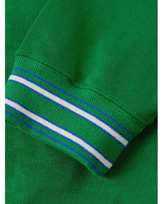 Bode Green Rec. Sophomore Appliquéd Printed Cotton And Lyocell-Blend Track Jacket for men