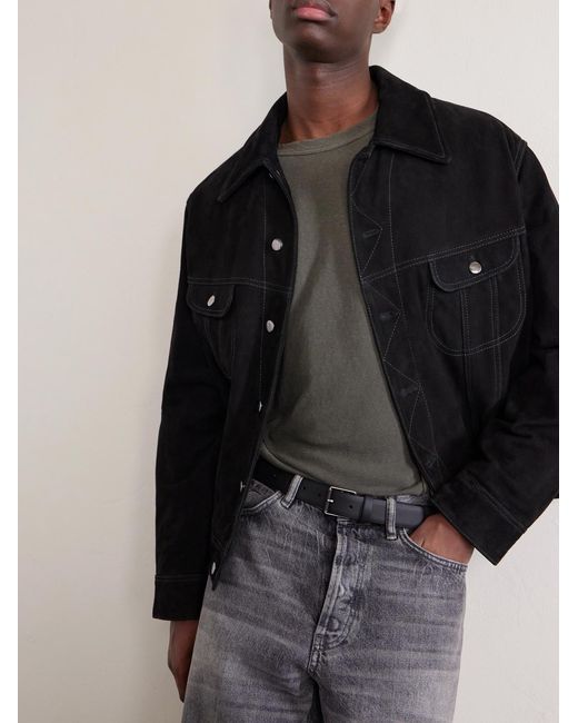 James Perse Green Garment-Dyed Cotton-Jersey T-Shirt for men