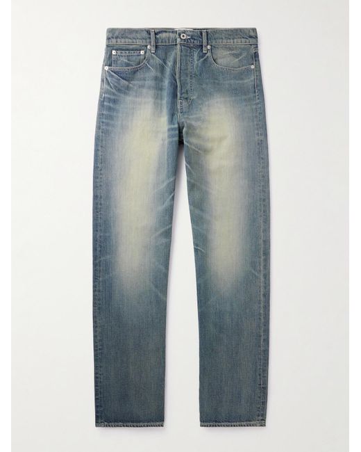KENZO Gerade geschnittene Jeans mit Logostickerei in Blue für Herren