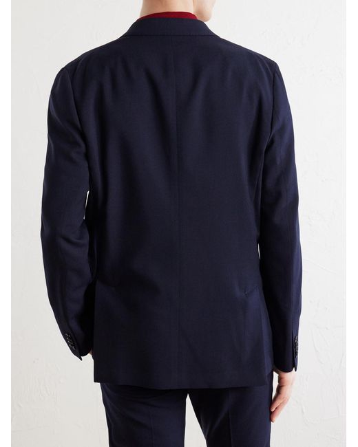 Paul Smith Blue Wool-hopsack Suit Jacket for men