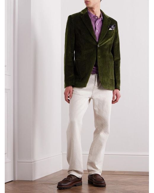 A Kind Of Guise Green Cotton-corduroy Blazer for men