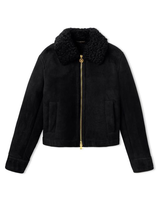Versace Black Shearling Jacket for men