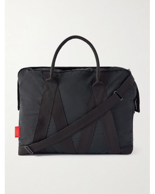A Kind Of Guise Black Nanamica Boston Webbing-Trimmed Shell Weekend Bag for men