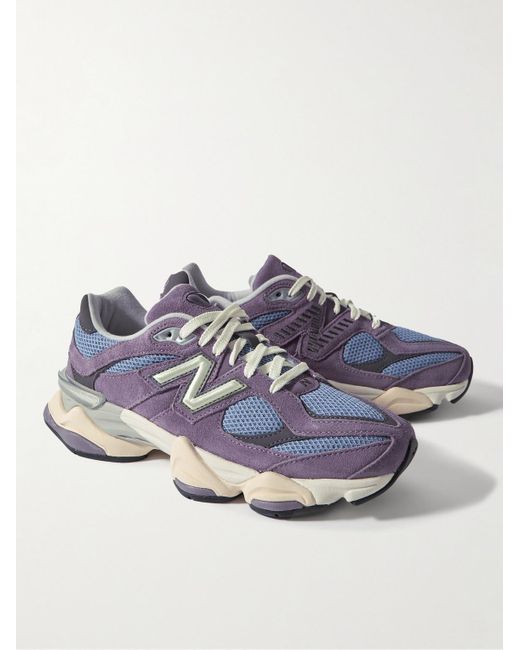 New Balance Blue 9060 Suede And Mesh Sneakers for men