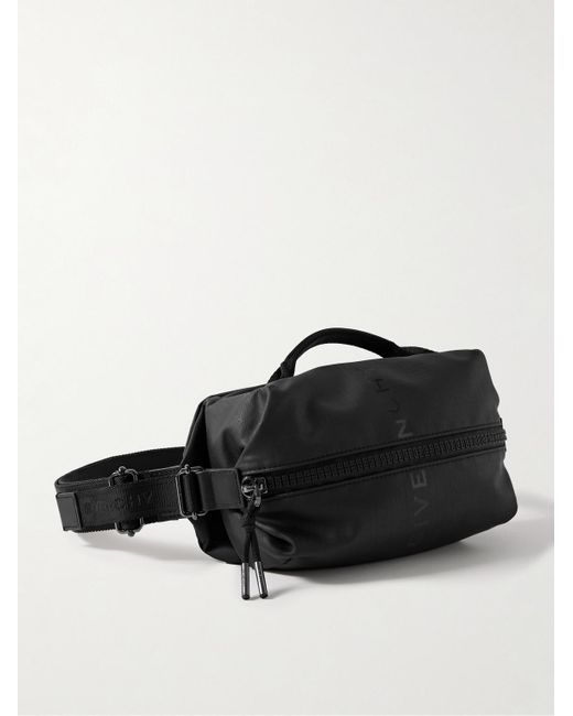 Givenchy Black G-zip Logo-detailed Coated-nylon Belt Bag for men