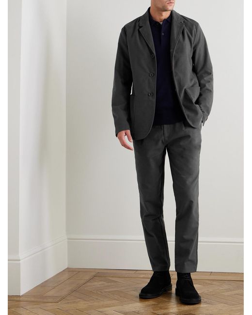 Mr P. Gray Organic Cotton-Blend Moleskin Suit Jacket for men