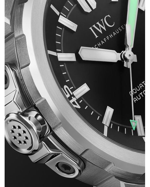 Iwc Black Aquatimer Automatic 42Mm Stainless Steel Watch, Ref. No. Iw328803 for men