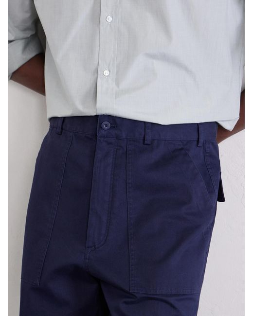 Ralph Lauren Blue Straight-leg Cotton-blend Twill Trousers for men