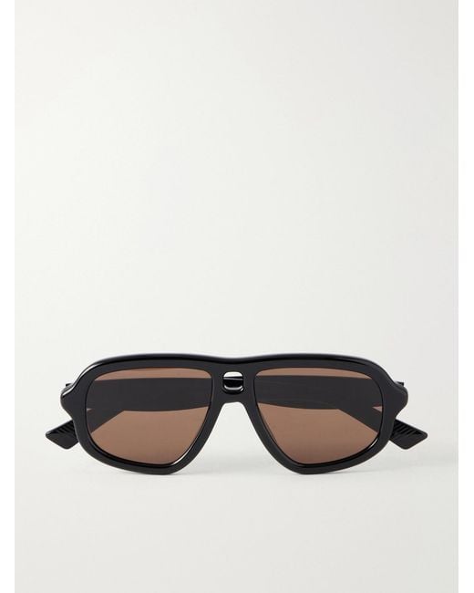 Bottega Veneta Black Sophia Ribbon Aviator-Style Acetate Sunglasses for men