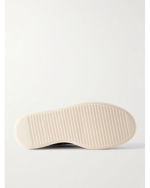Rick Owens Black Double Bumper Platform Brushed-Cotton Sneakers for men