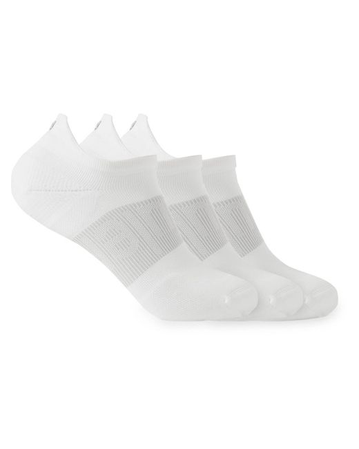 lululemon athletica White Three-Pack Power Stride Stretch-Knit Socks for men