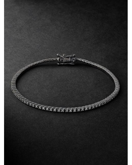KOLOURS JEWELRY Spectra 14-Karat Blackened Diamond Tennis Bracelet for men
