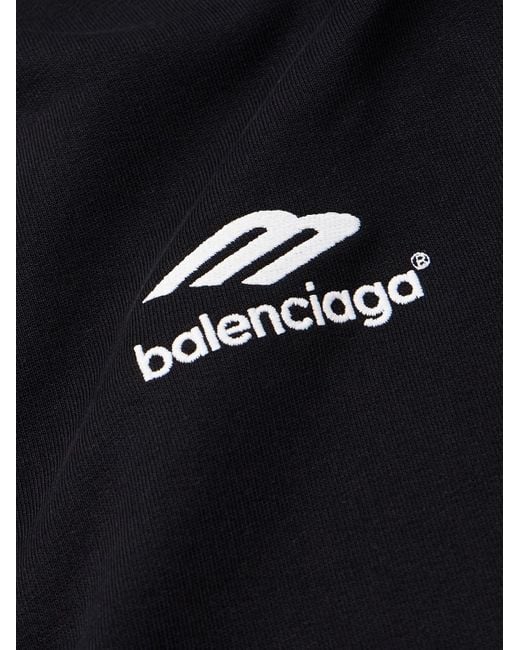 Balenciaga Blue 2024 Soccer Oversized Logo-detailed Cotton-jersey Zip-up Hoodie for men