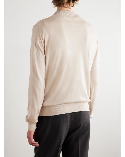 John Smedley Natural Bradwell Slim-fit Cotton Polo Shirt for men