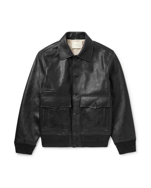 Aimé Leon Dore Black Nappa Leather Jacket for men