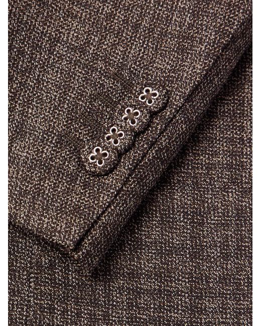 Officine Generale Brown Michel Checked Virgin Wool Suit Jacket for men