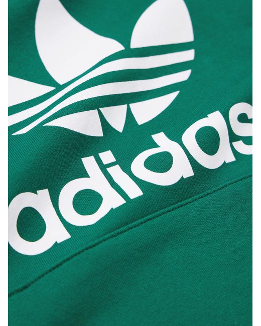 Adidas Originals Hoodie aus Baumwoll-Jersey mit Logoprint in Green für Herren