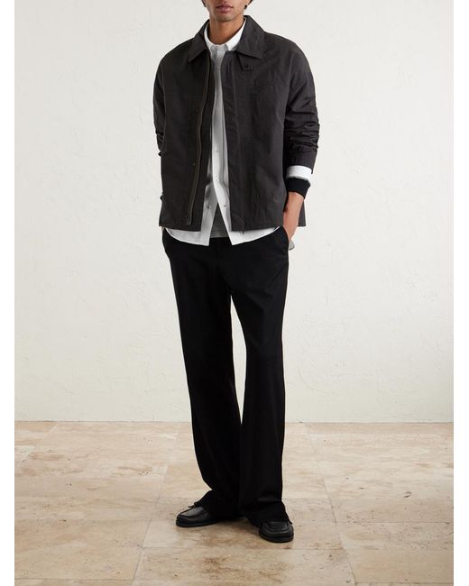 Officine Generale White Button-Down Collar Cotton Oxford Shirt for men