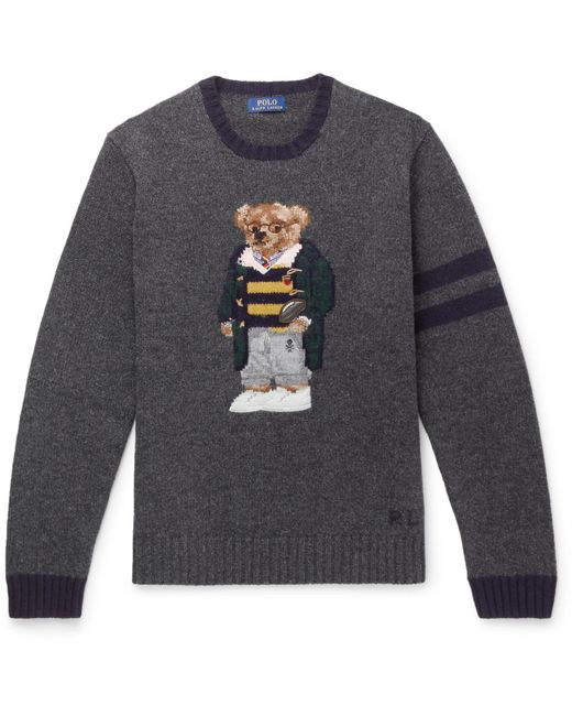 Polo Ralph Lauren Gray Bear Sweater for men