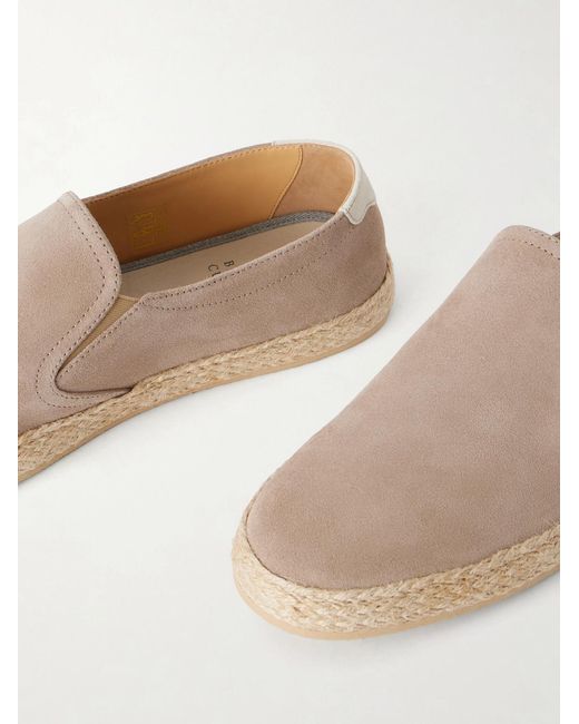 Brunello Cucinelli White Suede Espadrilles for men