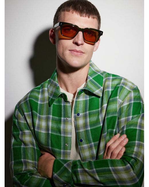 Jacques Marie Mage Green Molino 55 Rectangular-Frame Acetate Sunglasses for men