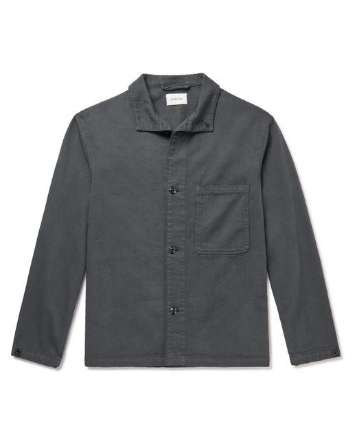 Lemaire Garment-dyed Denim Overshirt in Gray for Men | Lyst