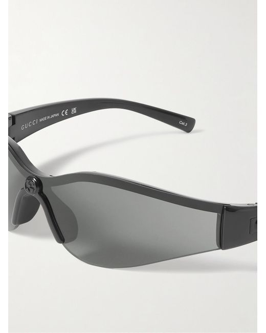 Gucci Gray Frameless Acetate Sunglasses for men