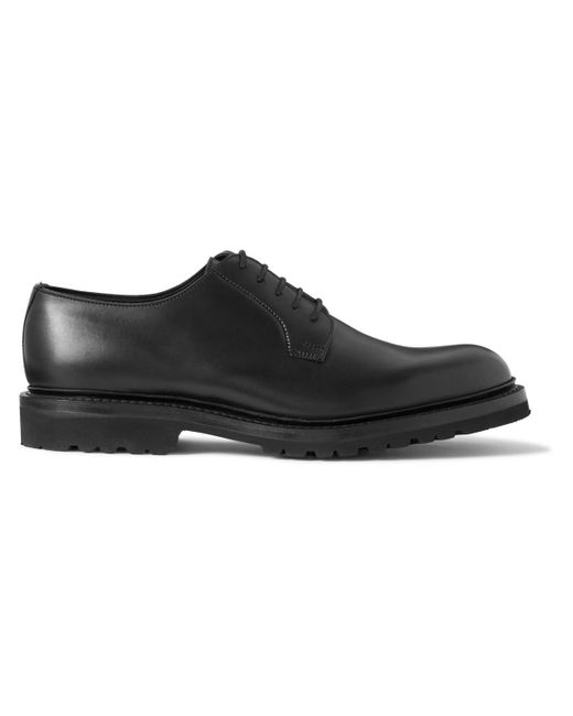 George Cleverley Black Archie Leather Derby Shoes for men