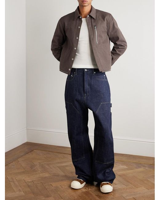 Rick Owens Blue Wide-leg Double-knee Jeans for men