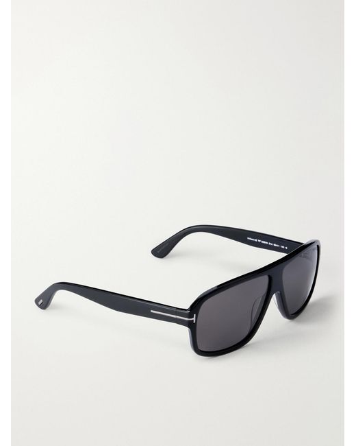 Tom Ford Black William 02 Aviator-Style Acetate Sunglasses for men