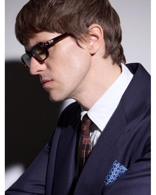 sato Brown Ran Ii Square-Frame Acetate Sunglasses for men