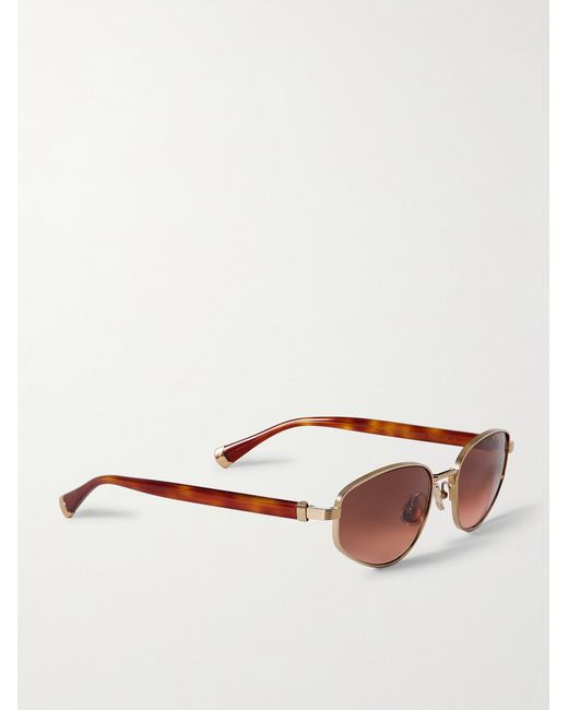 Brunello Cucinelli Multicolor Round-frame Tortoiseshell Acetate And Gold-tone Sunglasses for men