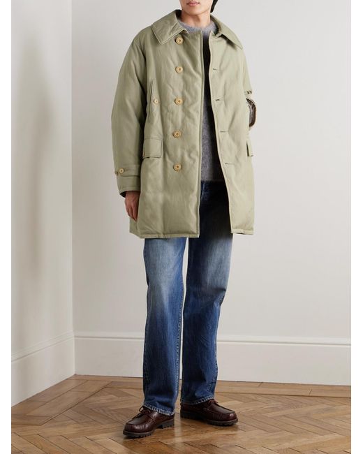 Visvim Natural Winslow Padded Wool And Linen-Blend Down Coat for men